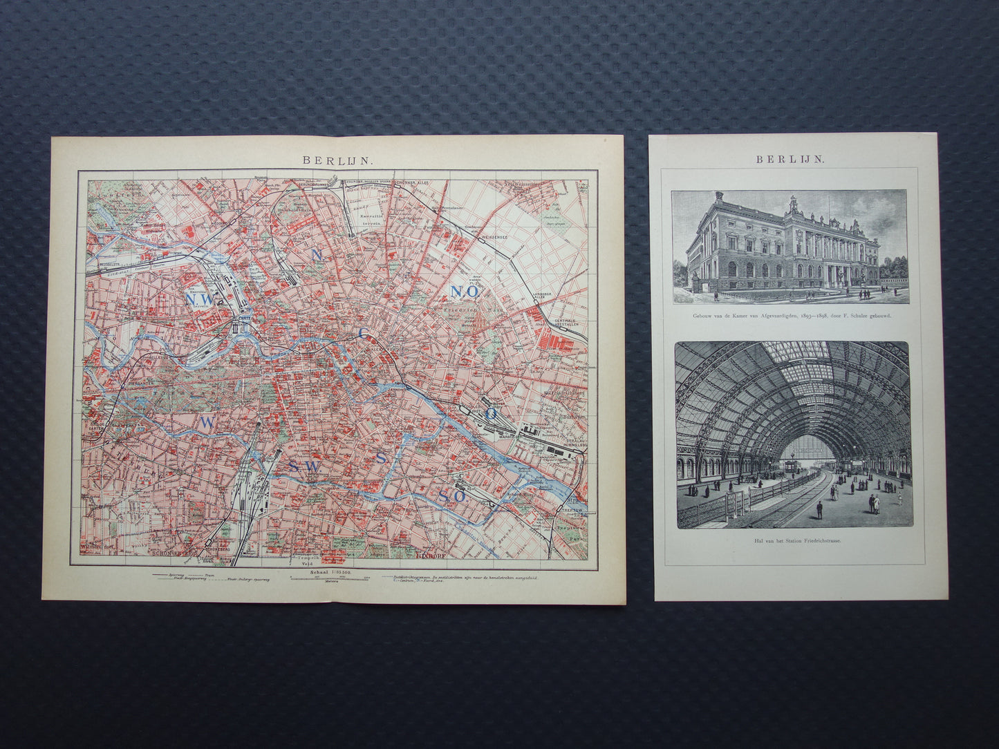 BERLIN old map of Berlin from 1906 original Dutch antique map