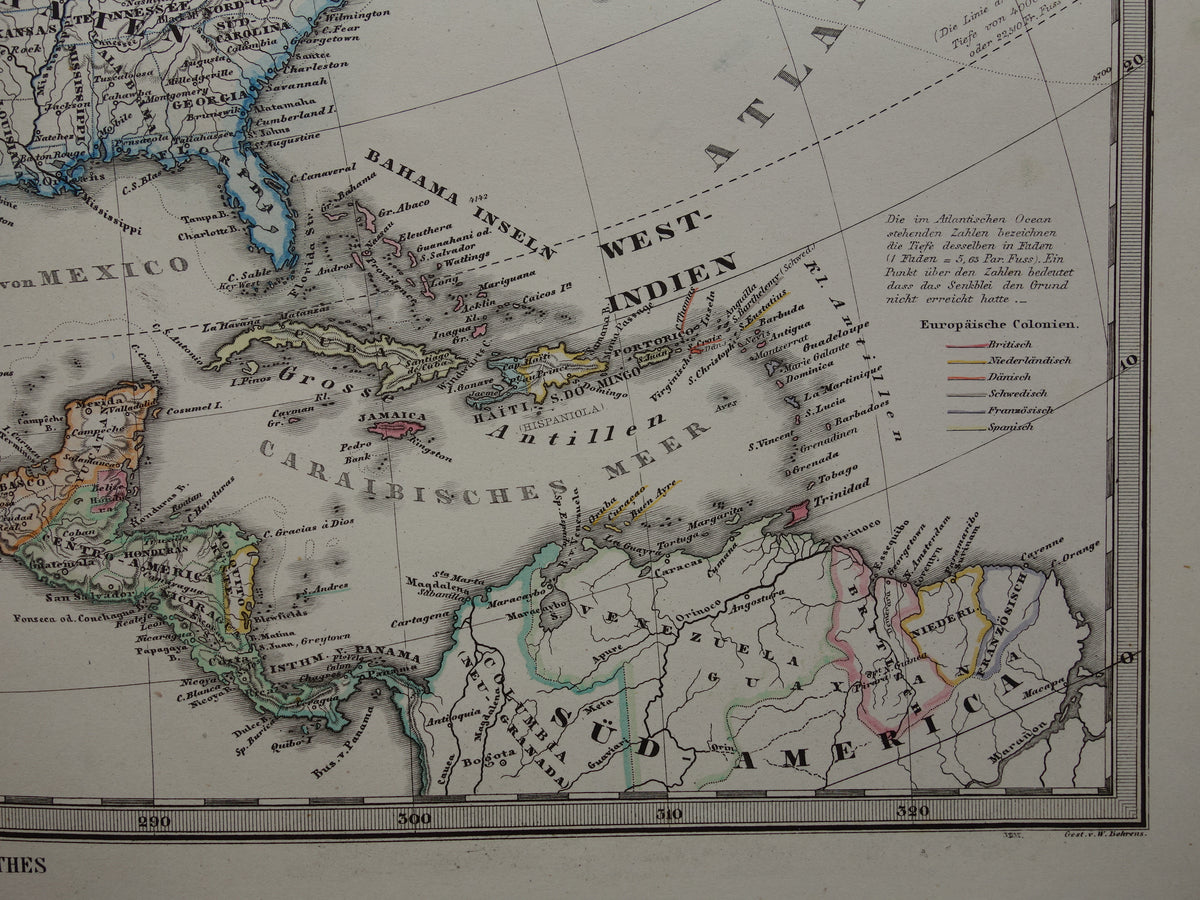 Old map of North America in 1876 Large original 150+ year old antique map of the USA Canada Mexico Greenland
