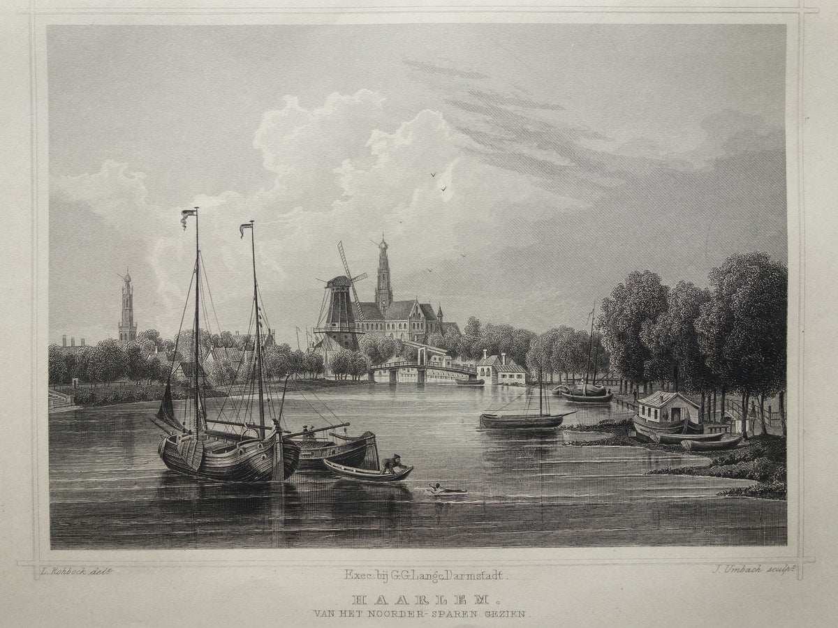 oude prenten van Haarlem kopen antieke gravures