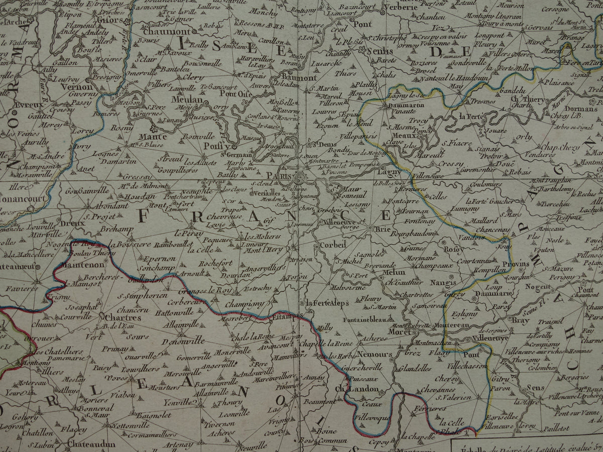 CARTOGRAPHY Set of three old engravings about concepts from Cartography Geography - Original 260+ year old French matching prints Projection