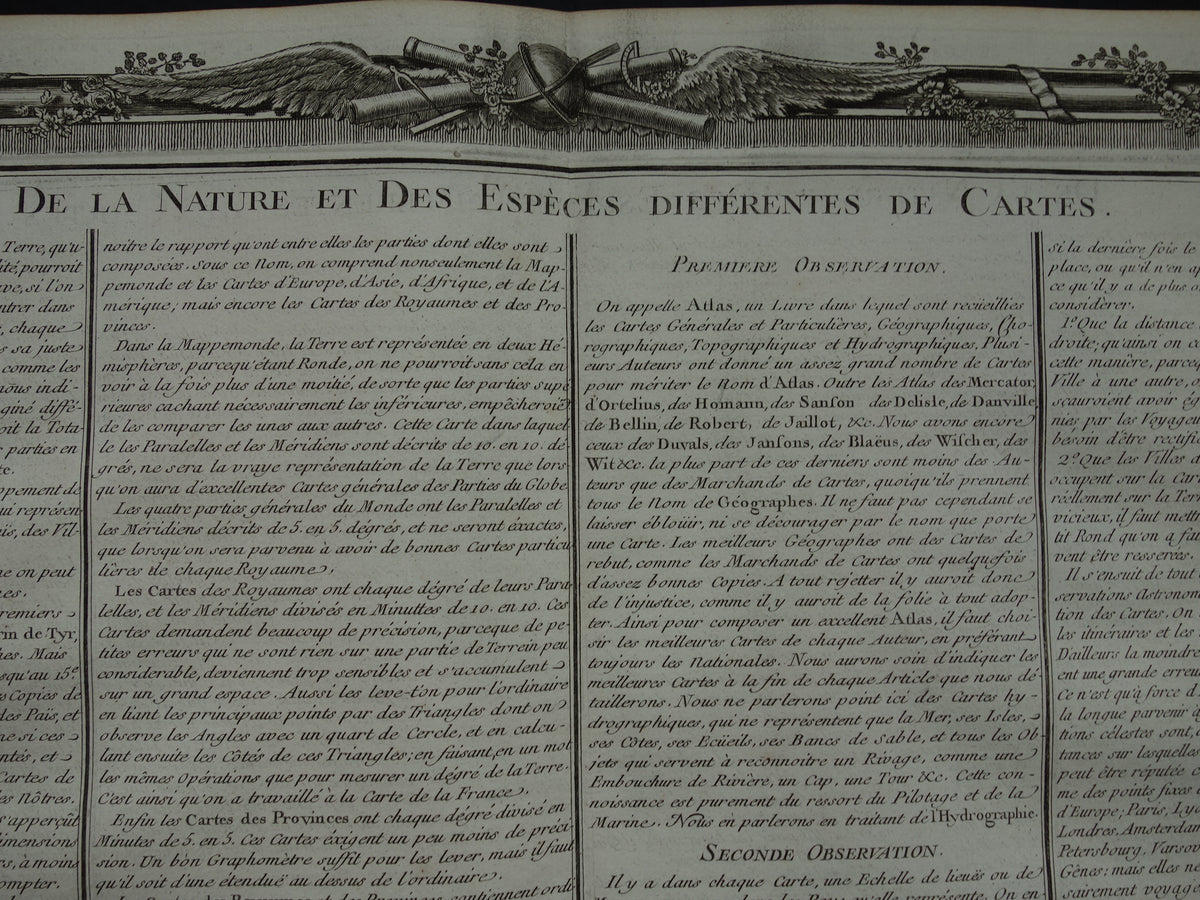 CARTOGRAPHY Set of three old engravings about concepts from Cartography Geography - Original 260+ year old French matching prints Projection