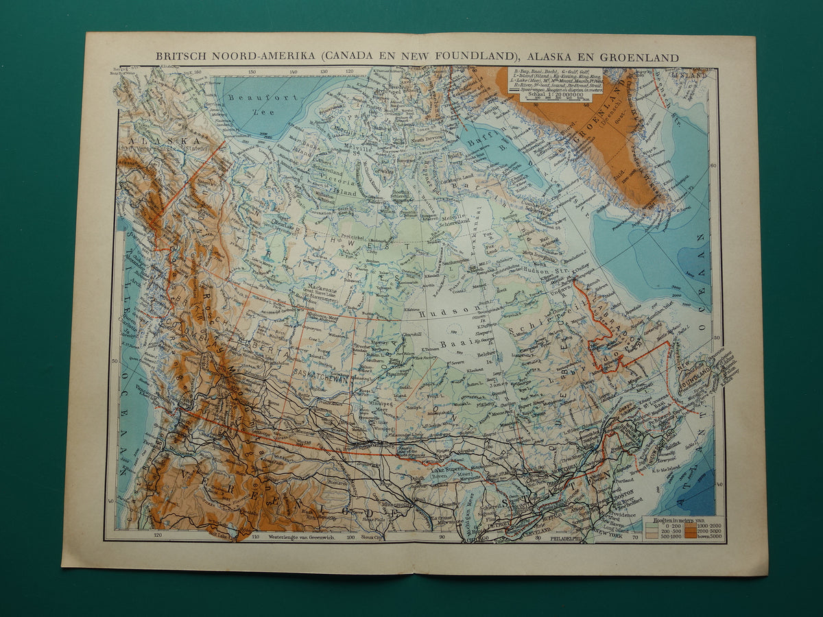 oude kaarten van Canada te koop