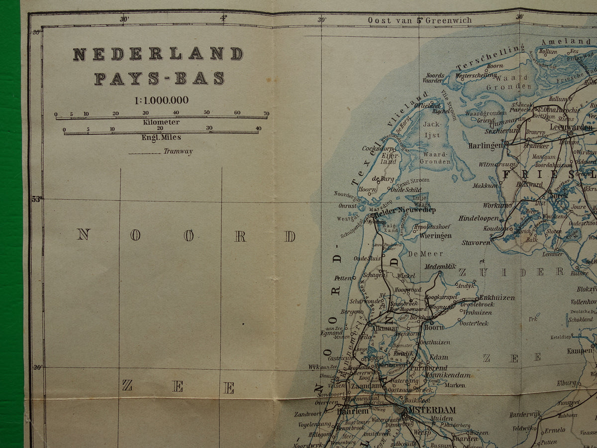 historische kaart van Nederland uit 1904 winkel