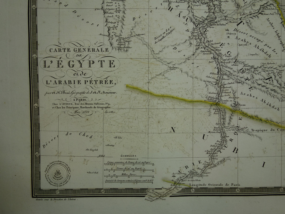 carte generale de l'egypte et de l'arabie petree