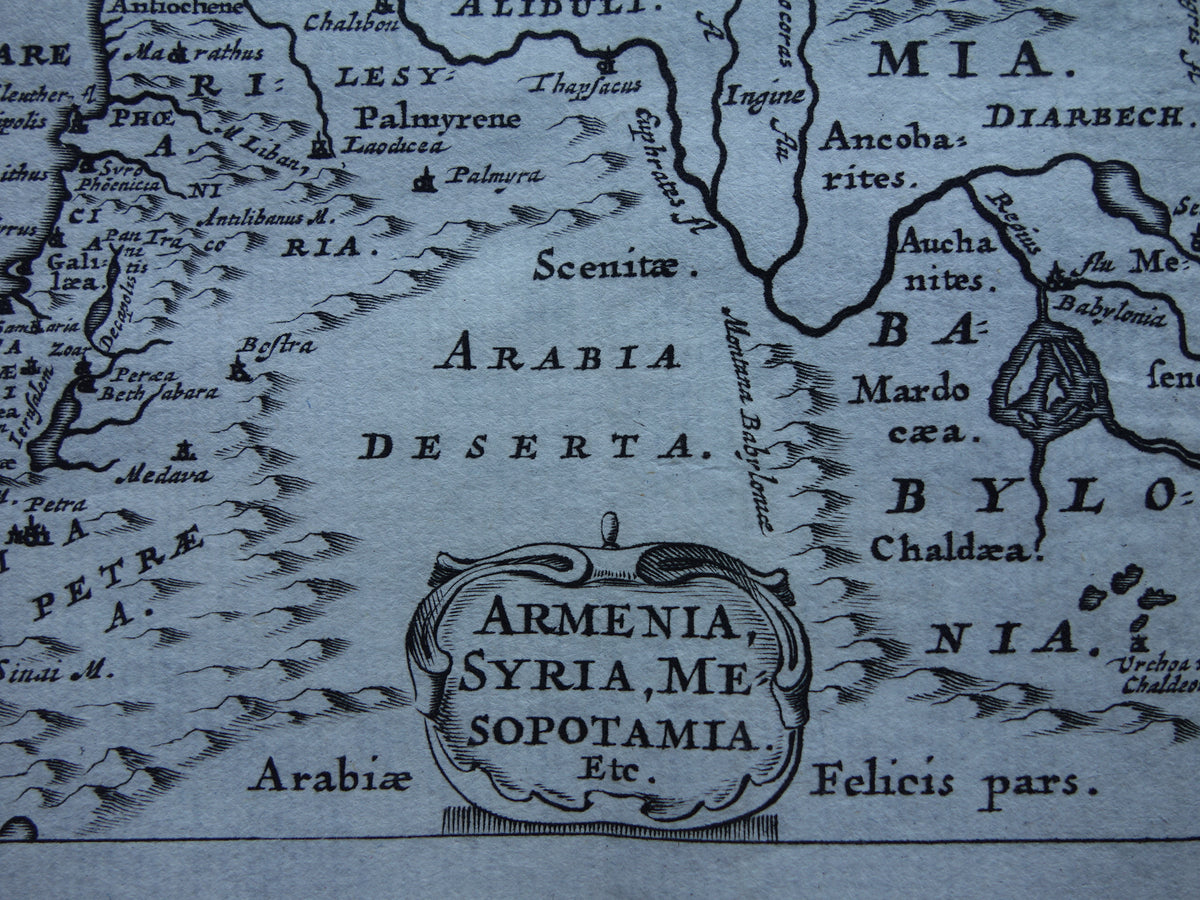 Armenia, Syria, Mesopotami Etc.Cluver map 1661