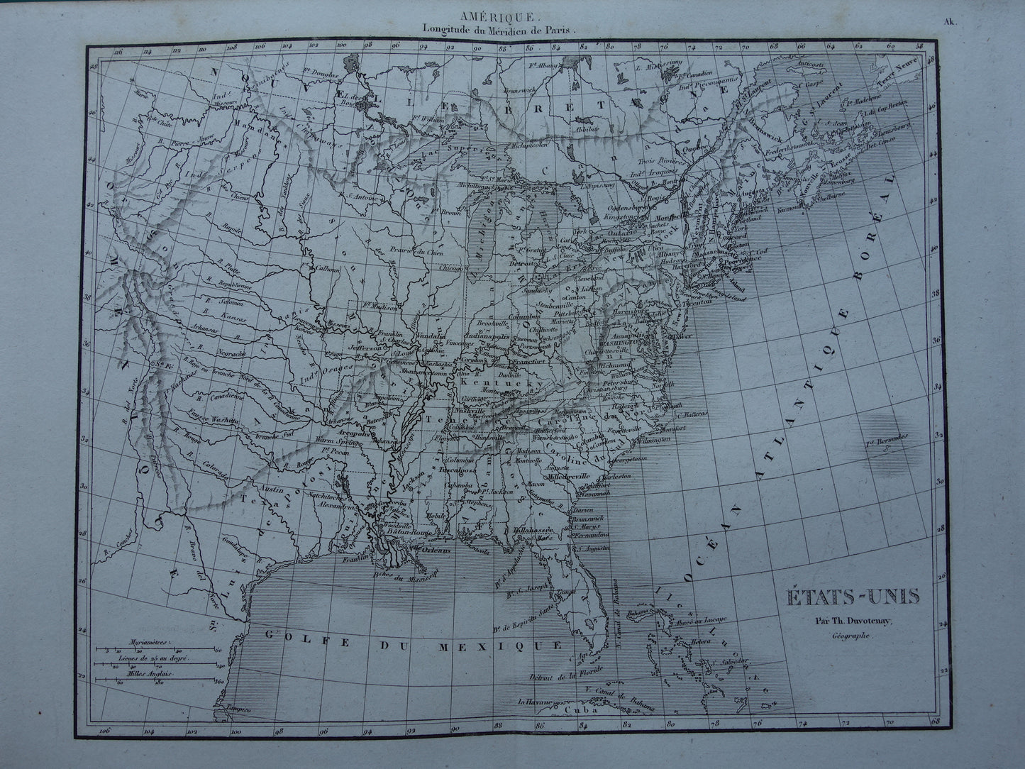 Alte Karte der Ostküste der Vereinigten Staaten von 1854 – Originale antike Karte der amerikanischen Ostküste (USA)