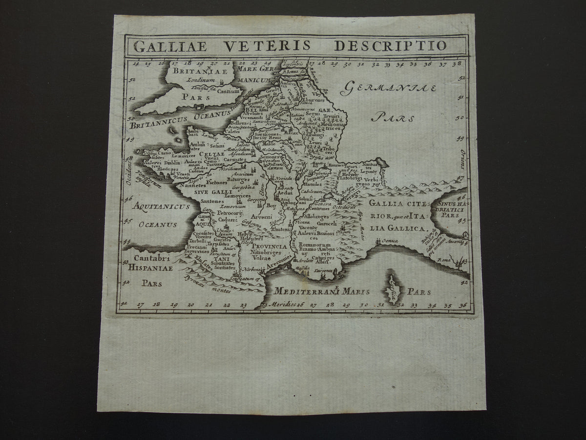 Galliae Veteris Descriptio Cluver 1661 map