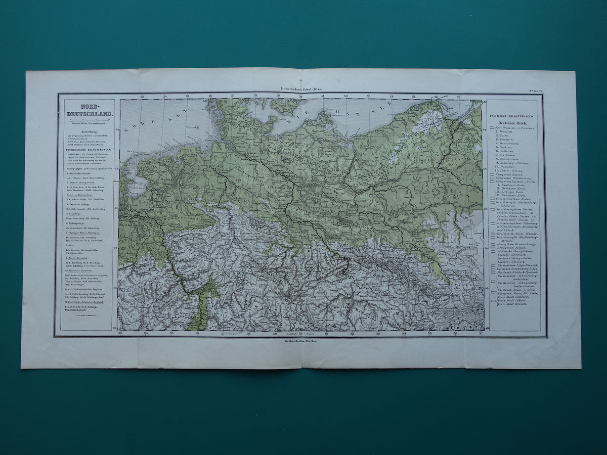 Het Duitse Rijk in 1875 Duitsland kaart landkaart