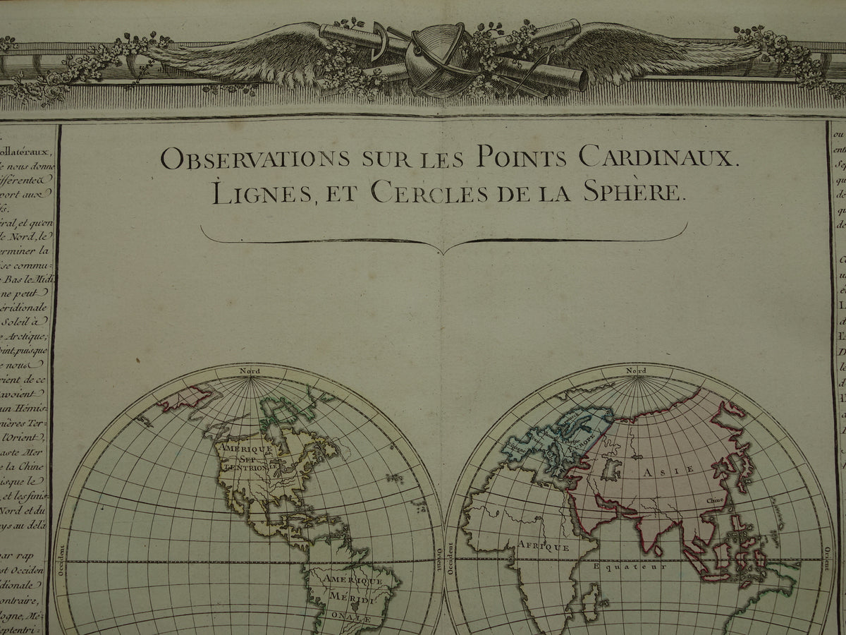 Old world map from 1761 Antique map of the world Vintage world maps with date