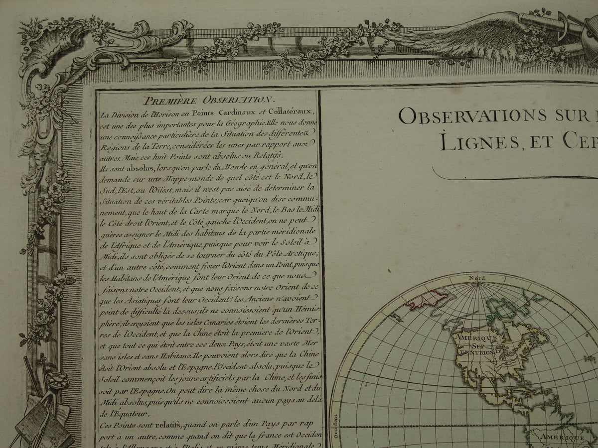 Old world map from 1761 Antique map of the world Vintage world maps with date