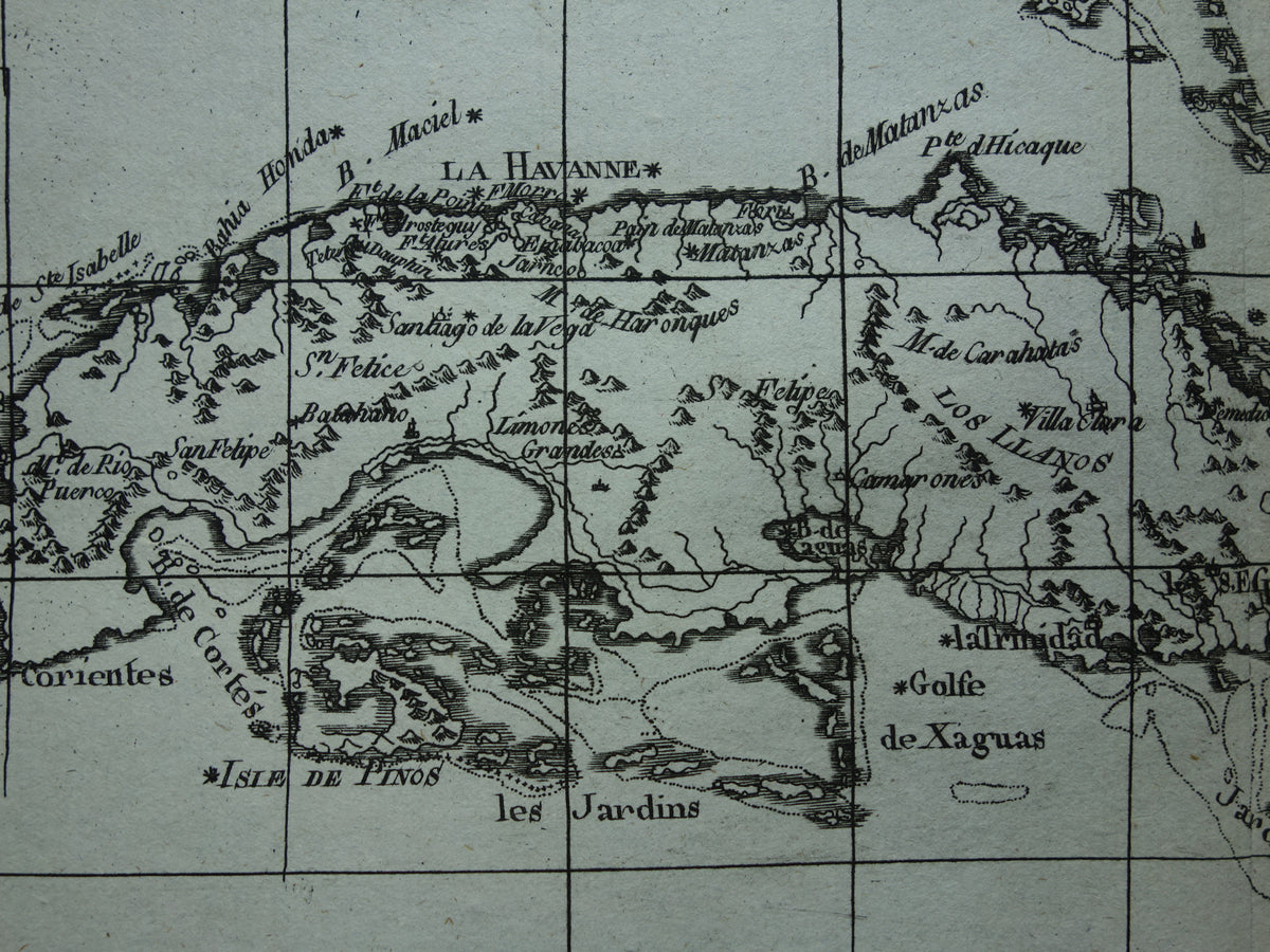 antieke kaarten van Cuba