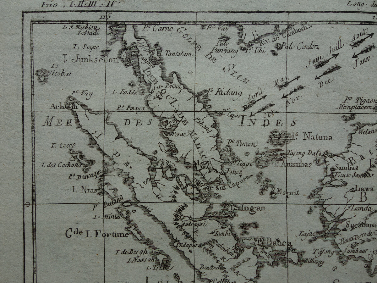 INDONESIA antique map of Indonesia from 1780 Beautiful original 245+ year old map of the Moluccas