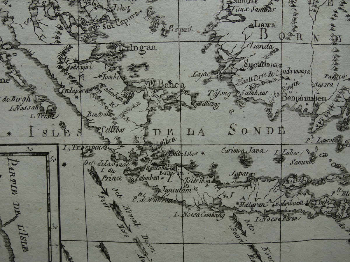 INDONESIA antique map of Indonesia from 1780 Beautiful original 245+ year old map of the Moluccas