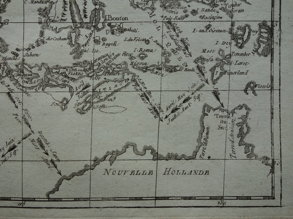 INDONESIA antique map of Indonesia from 1780 Beautiful original 245+ year old map of the Moluccas