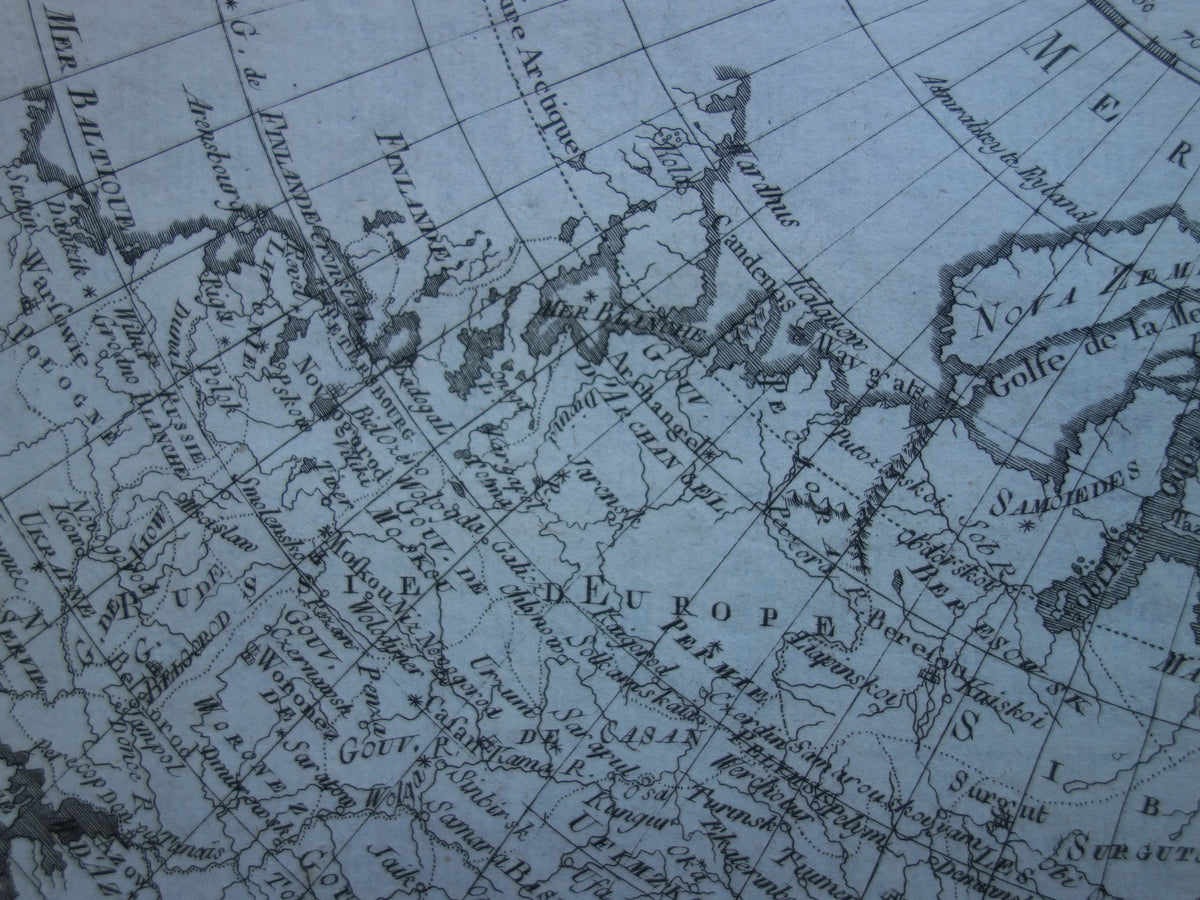 RUSSIA old map Russian Empire 1784 Original antique map Siberia vintage historical print