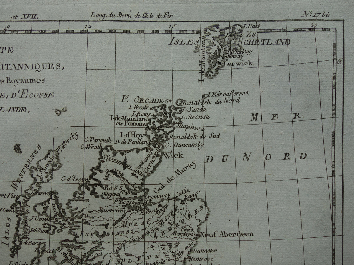 Britse Eilanden antieke kaart van Engeland Ierland Schotland uit 1780 originele oude landkaart vintage print