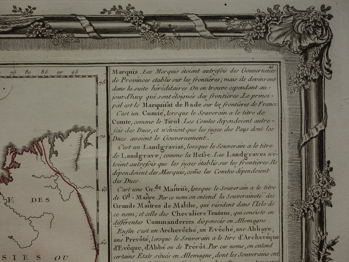 Antieke Landkaart Europa uit 1761 Originele Oude Kaart Continent Europa Vintage Kaarten