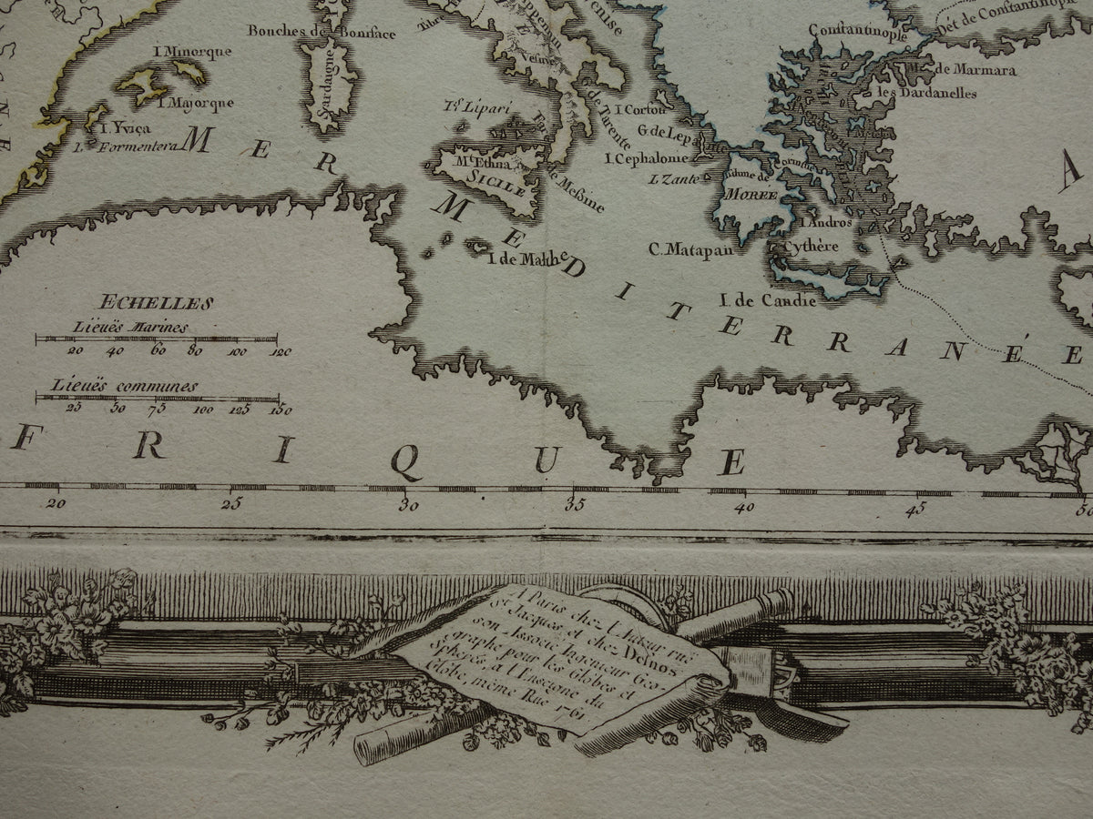 260+ Year Old Map of Europe - Original Antique French Map with Date