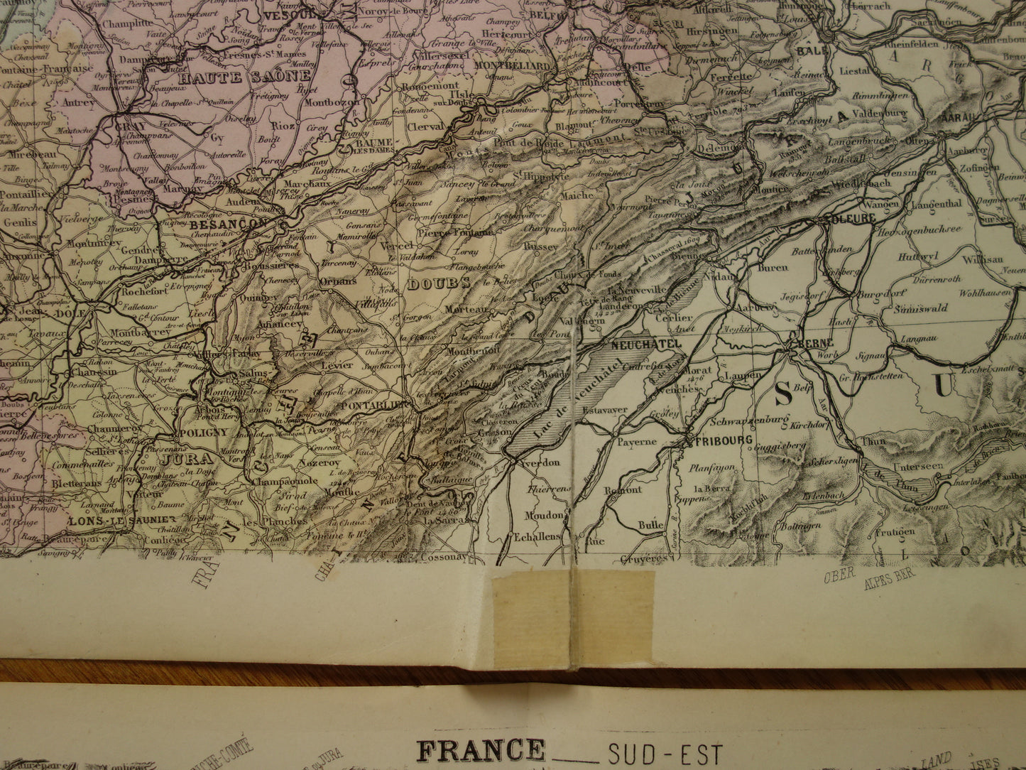 Very Large antique map of France 1883 original old map poster 106x140 cm Paris