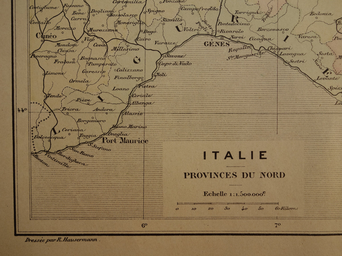 Old map of Italy historical map northern Italy old vintage maps