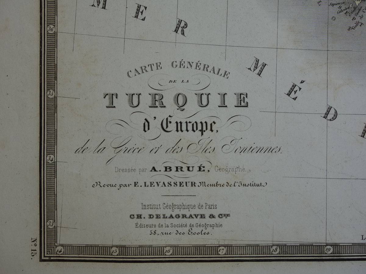 41 carte generale de la Turquie d'Europe de la Grece et des Iles Ioniennes