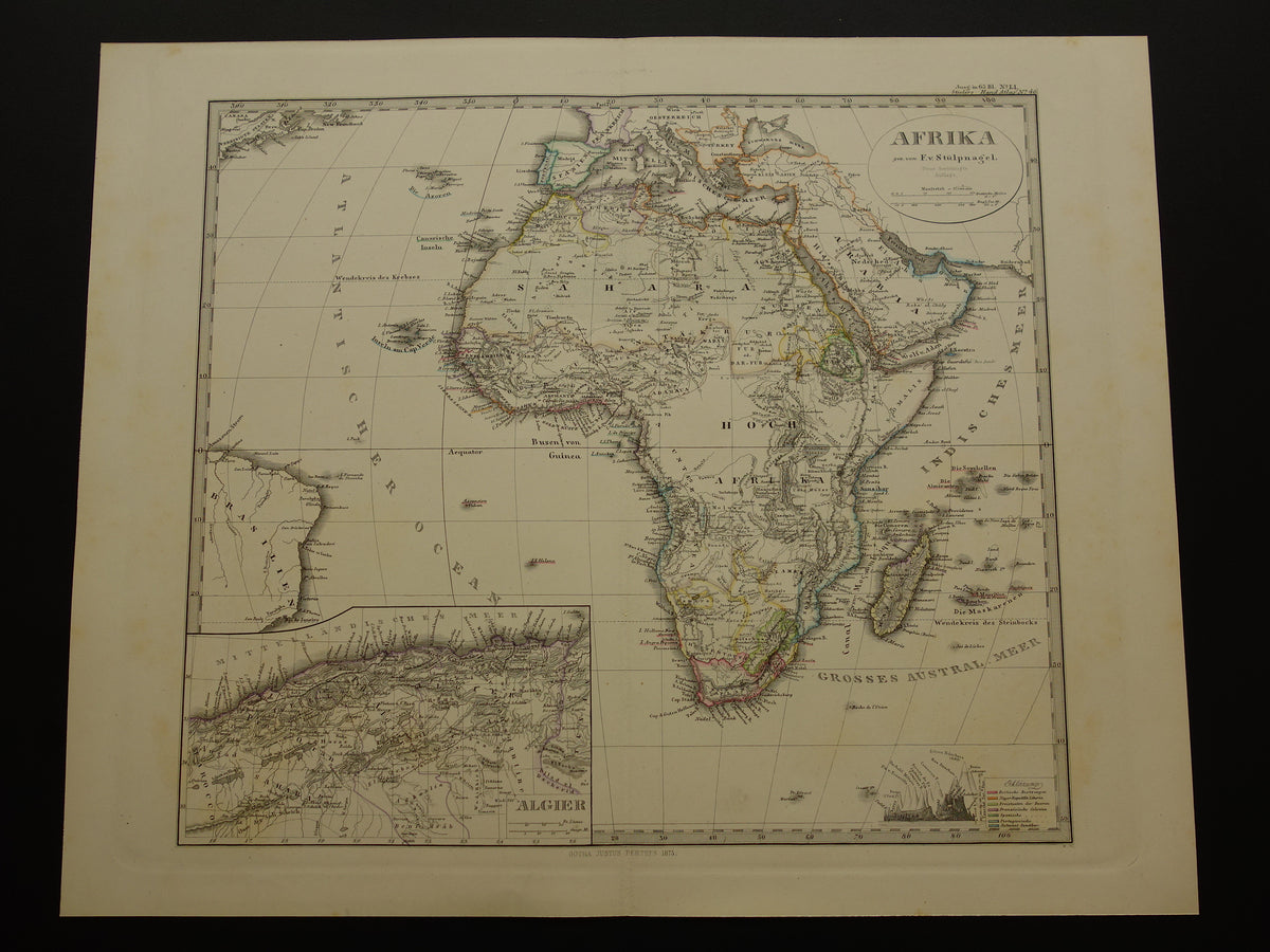 antieke landkaarten van Afrika te koop