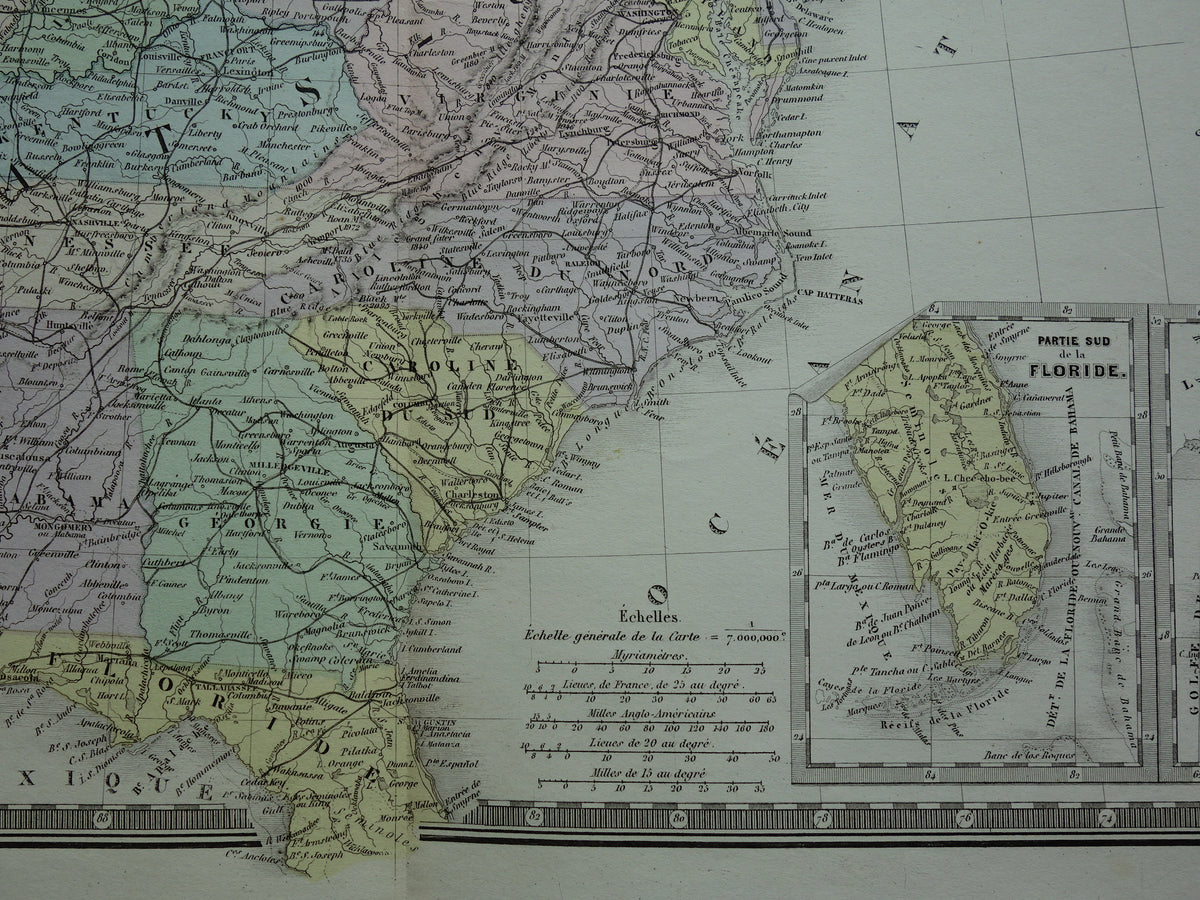 historische kaarten landkaarten van de VS Amerika USA