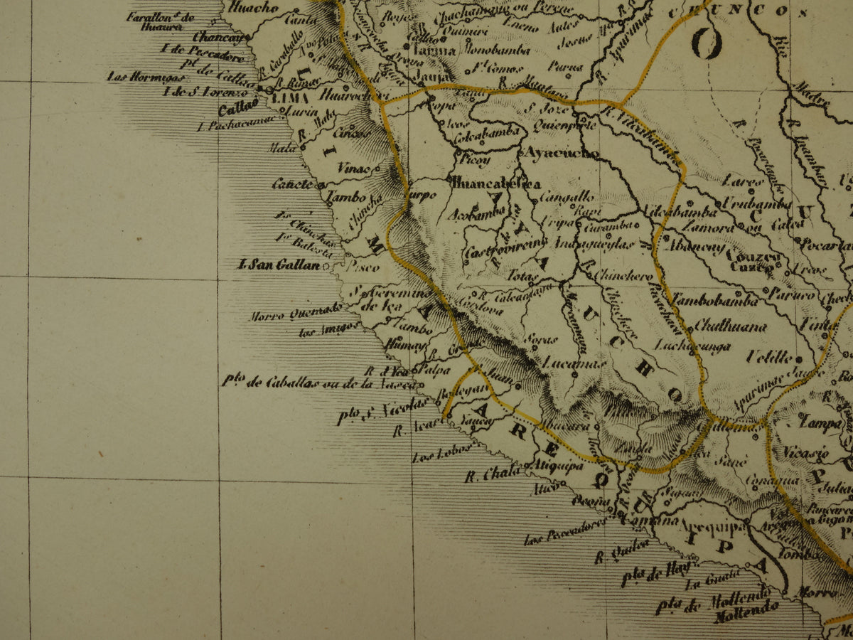 oude landkaarten van Peru te koop