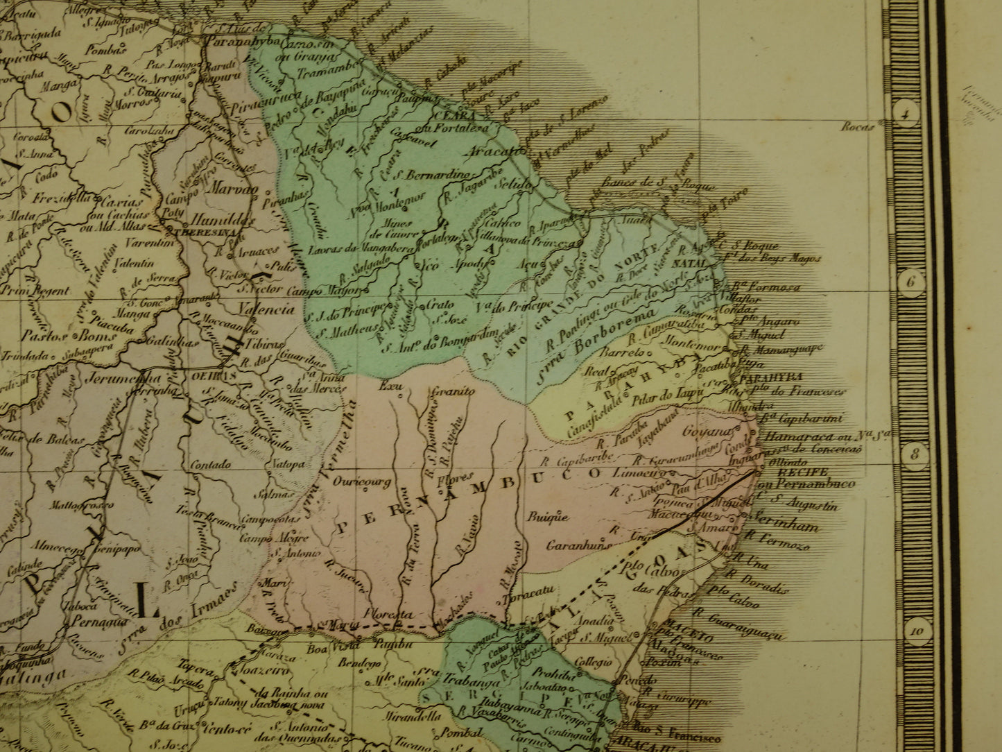BRAZIL Antique map of Brazil from 1876 Original old large map vintage poster Rio de Janeiro