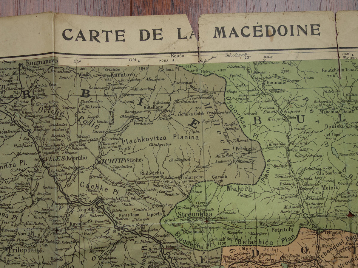 carte de la macédoine Monrocq Paris
