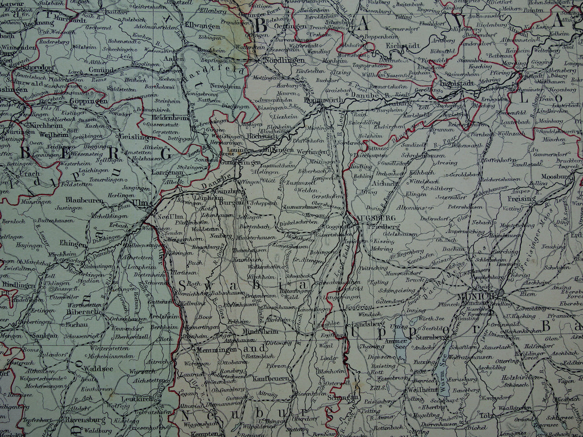 Historische kaarten landkaarten Beieren Duitsland winkel