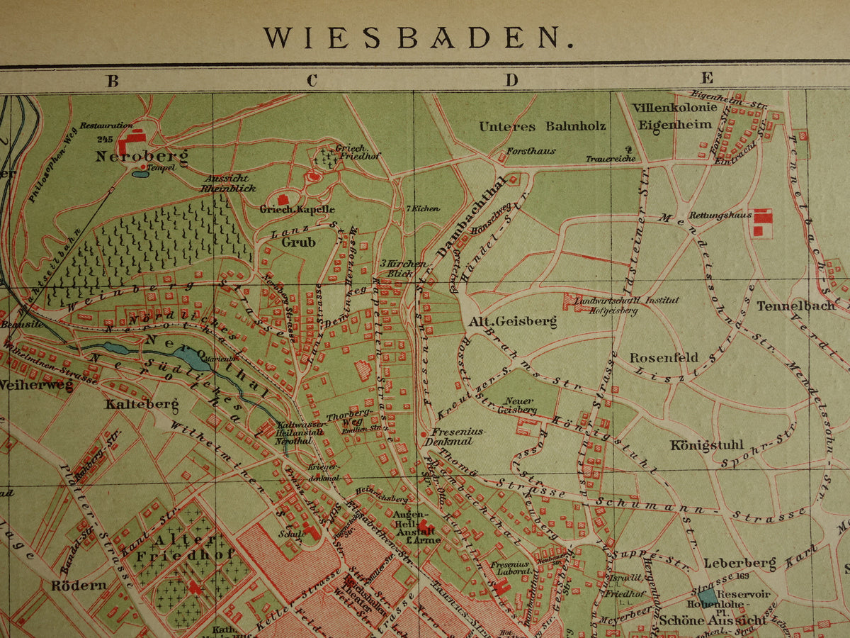 wiesbaden historische kaart kaarten kopen