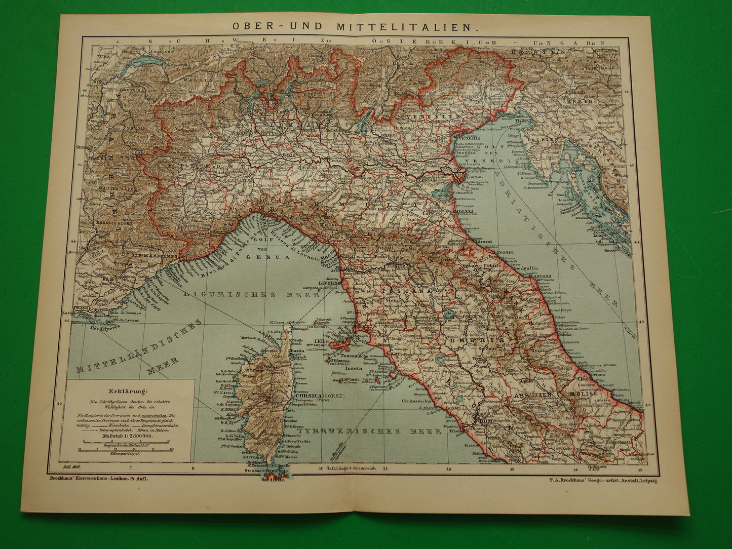 Old map of Italy historical map central and northern Italy old vintage maps with date