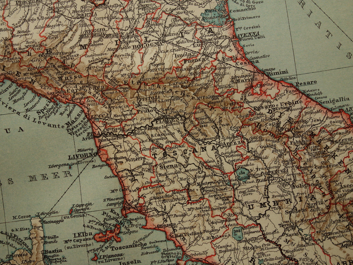 Old map of Italy historical map central and northern Italy old vintage maps with date