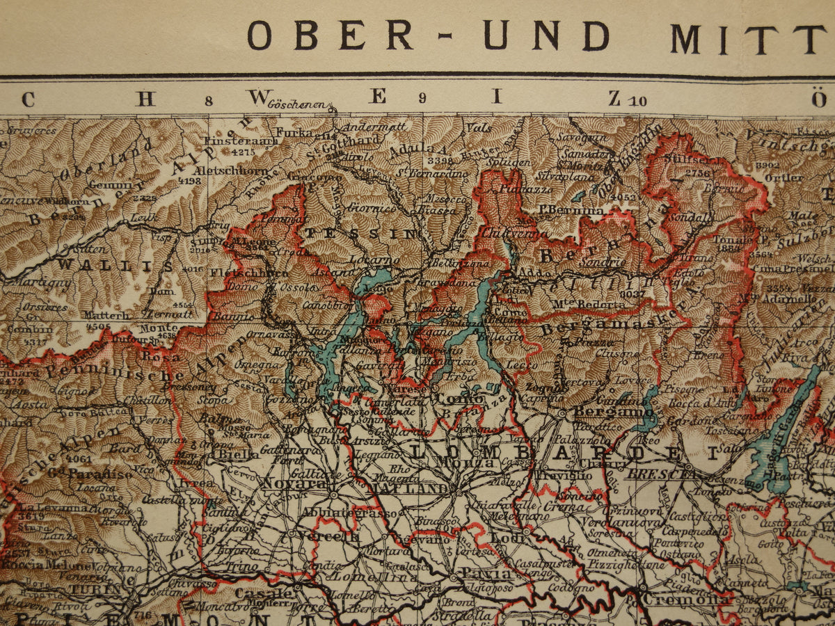 Old map of Italy historical map central and northern Italy old vintage maps with date