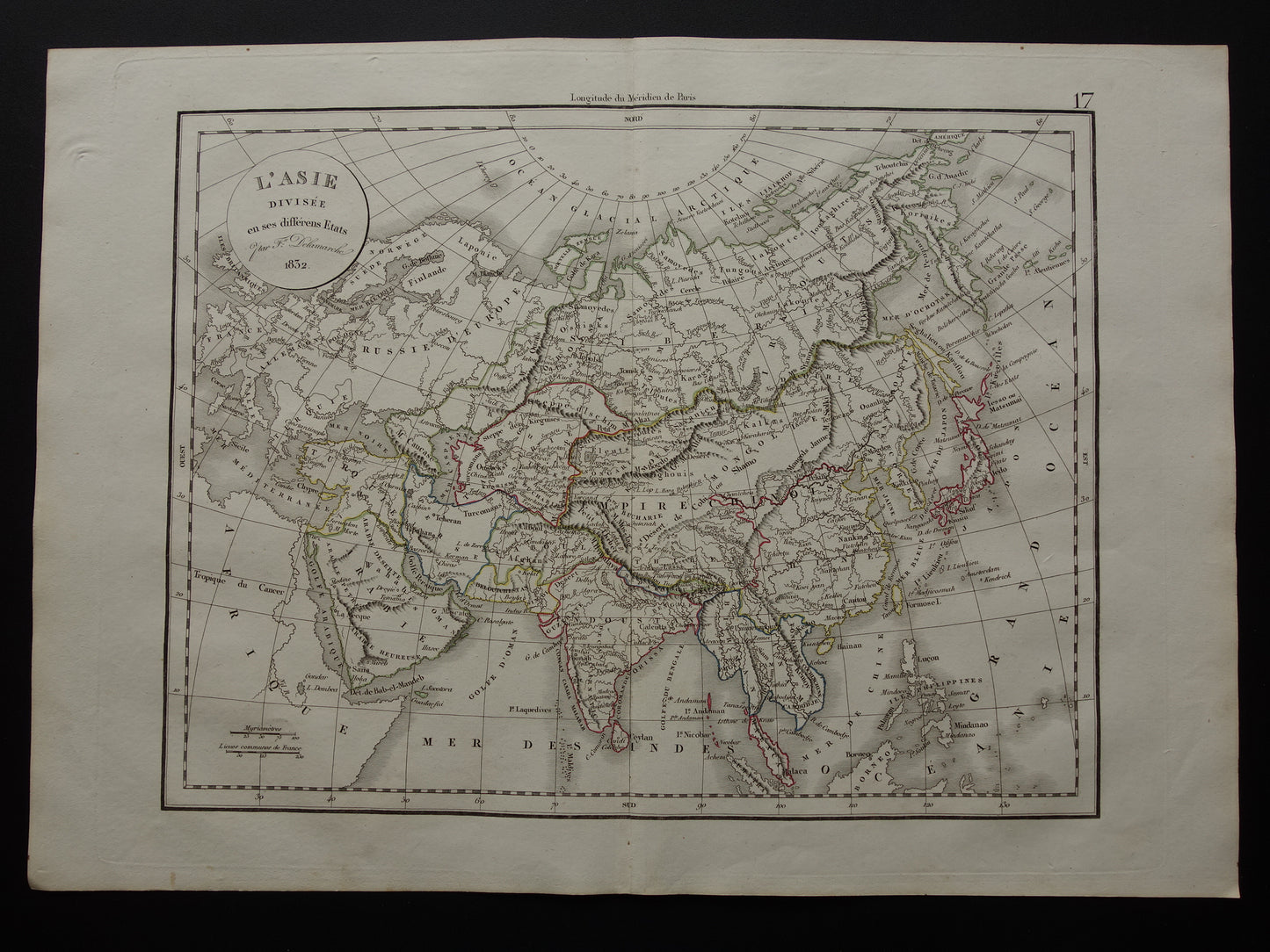 l'Asie divisee en ses differens Etats delamarche 1832 map