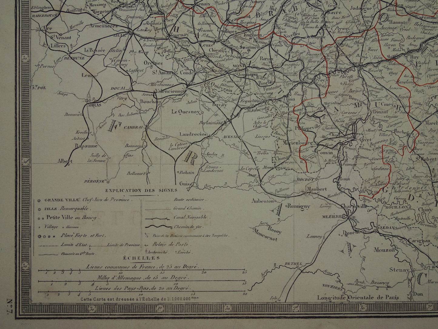 Old map of NETHERLANDS and BELGIUM 1876 Antique French map Benelux vintage poster