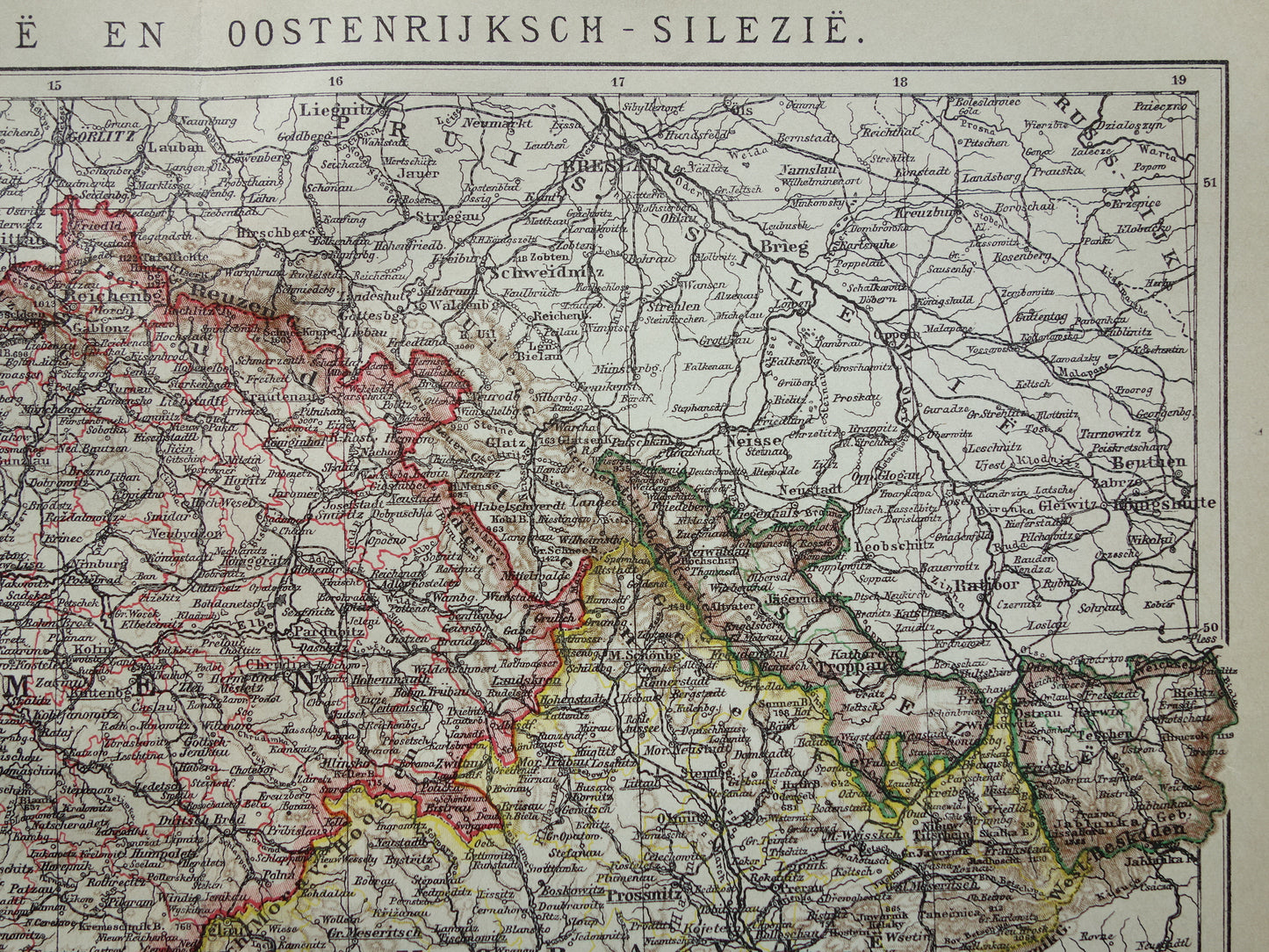CZECH REPUBLIC old Dutch map of Czechia original vintage map of Bohemia and Moravia