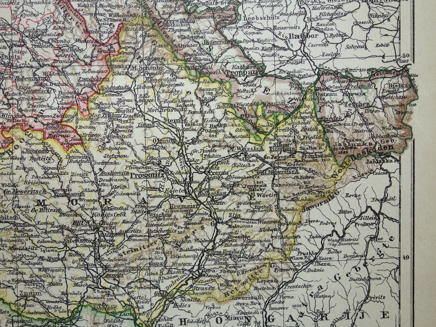 CZECH REPUBLIC old Dutch map of Czechia original vintage map of Bohemia and Moravia