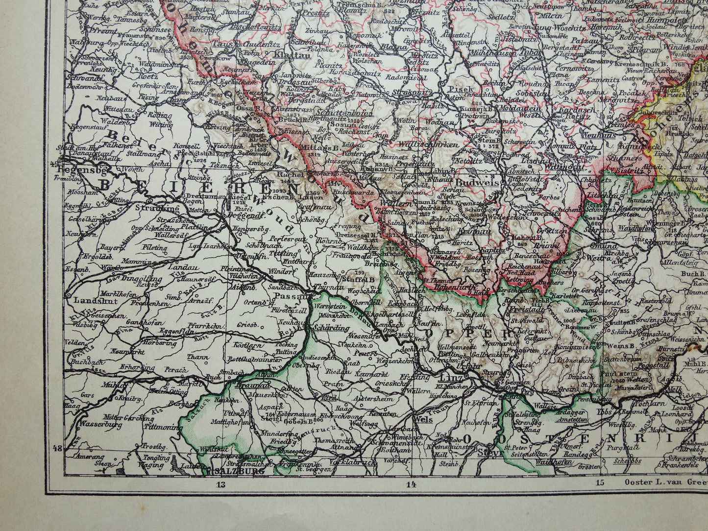 CZECH REPUBLIC old Dutch map of Czechia original vintage map of Bohemia and Moravia