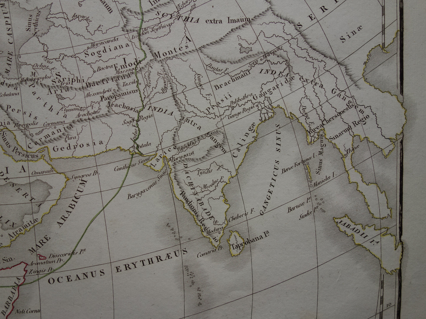 Ptolemy old world map from 1832 map of the classical world original antique hand-colored map with date history map