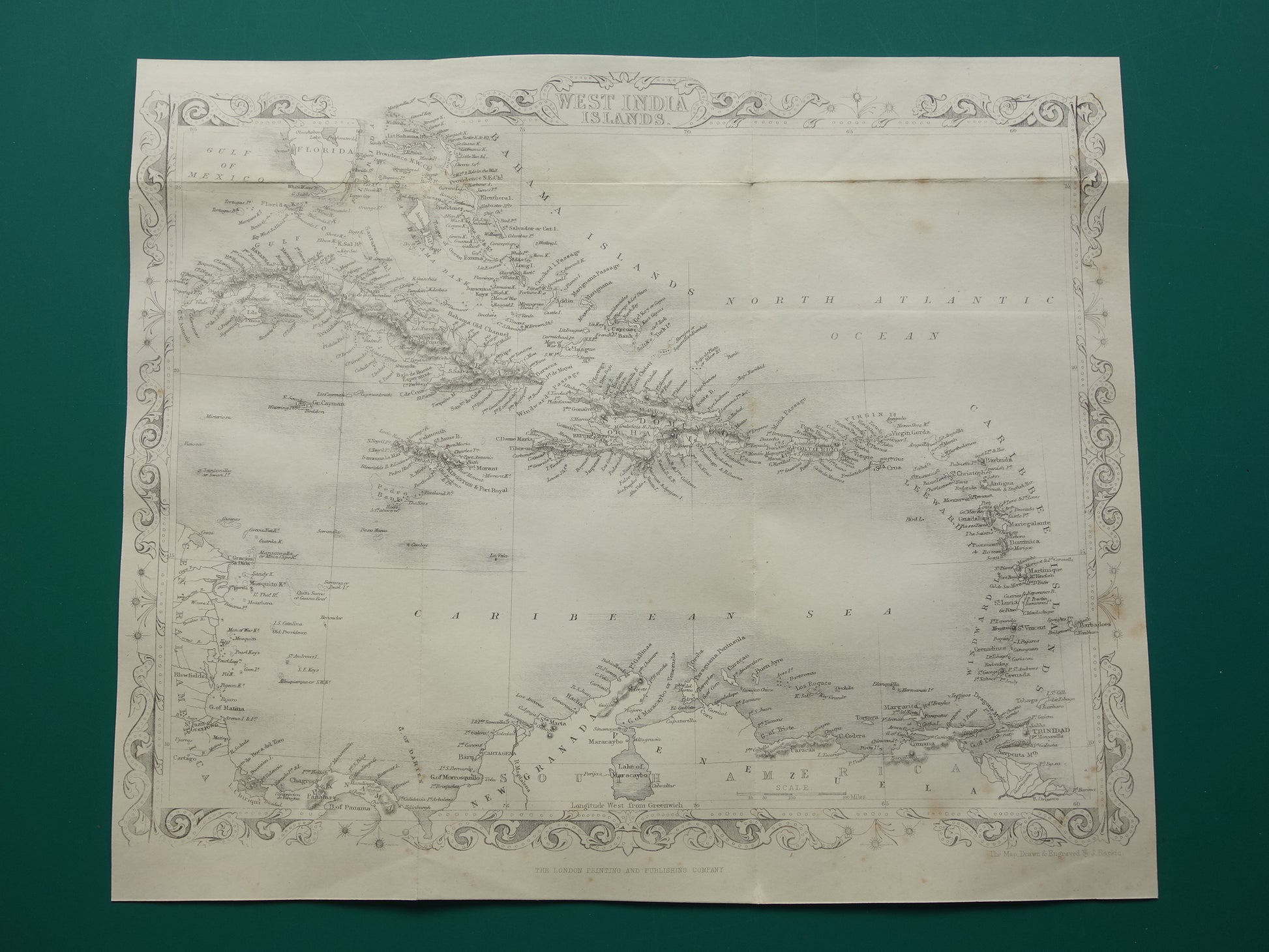 West India Islands John Rapkin map 1860
