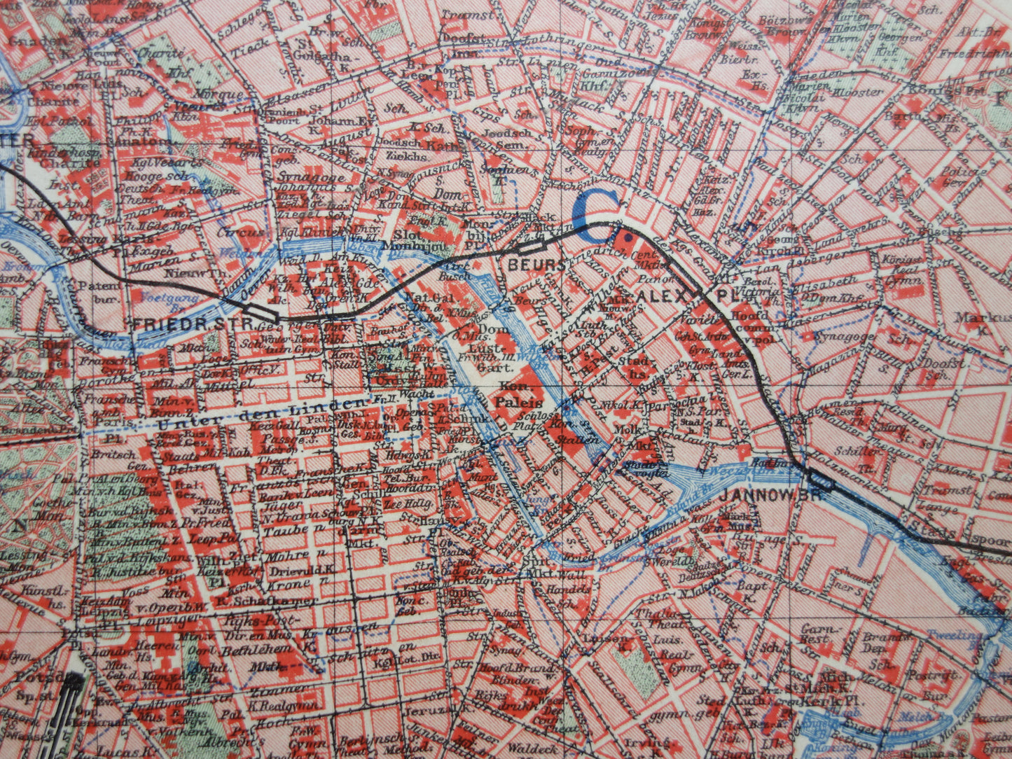 BERLIN old map of Berlin from 1906 original Dutch antique map