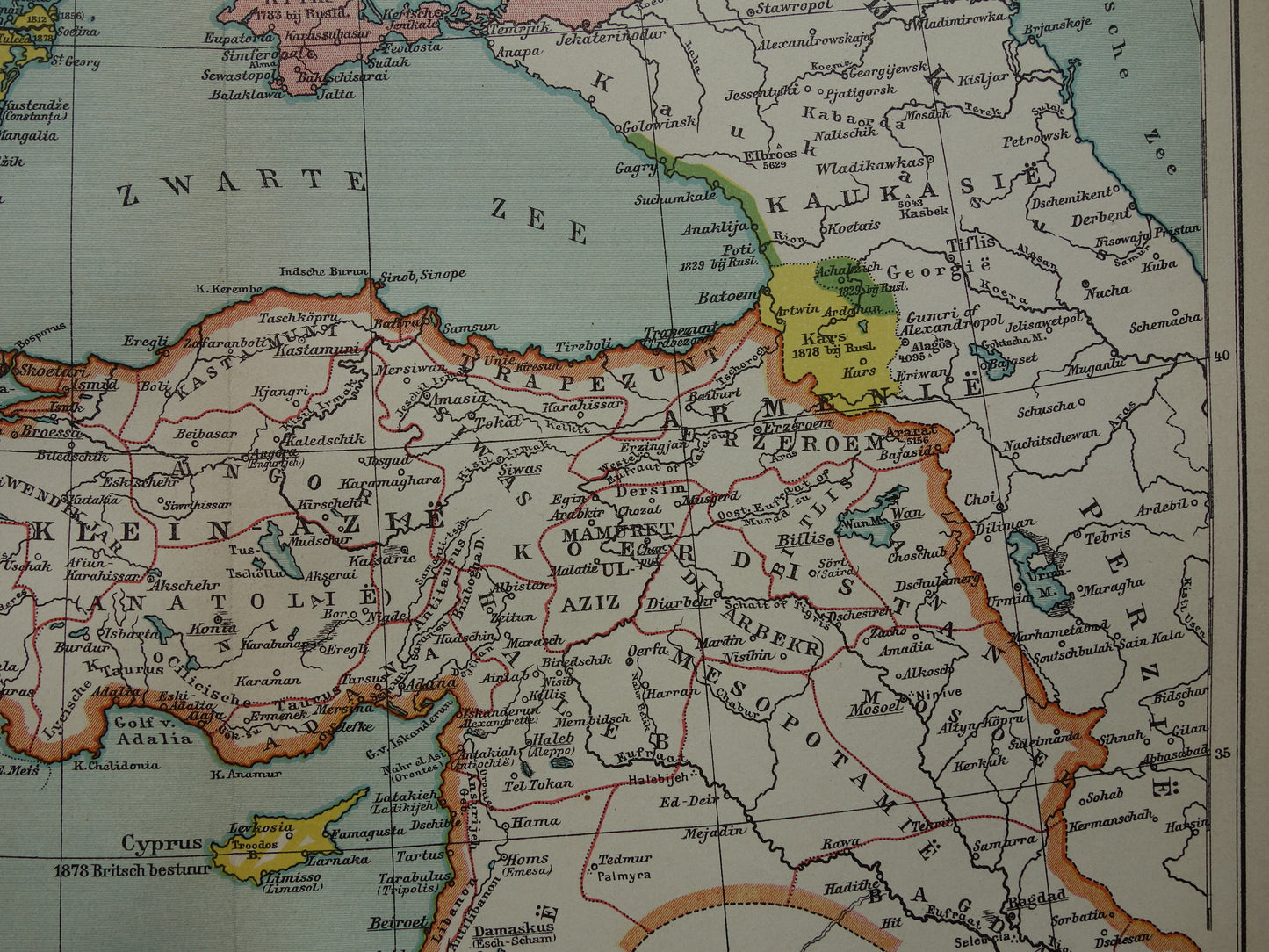 Turkish Empire History Map 1910 Original Old Vintage Map European Turkey Antique Maps Balkans