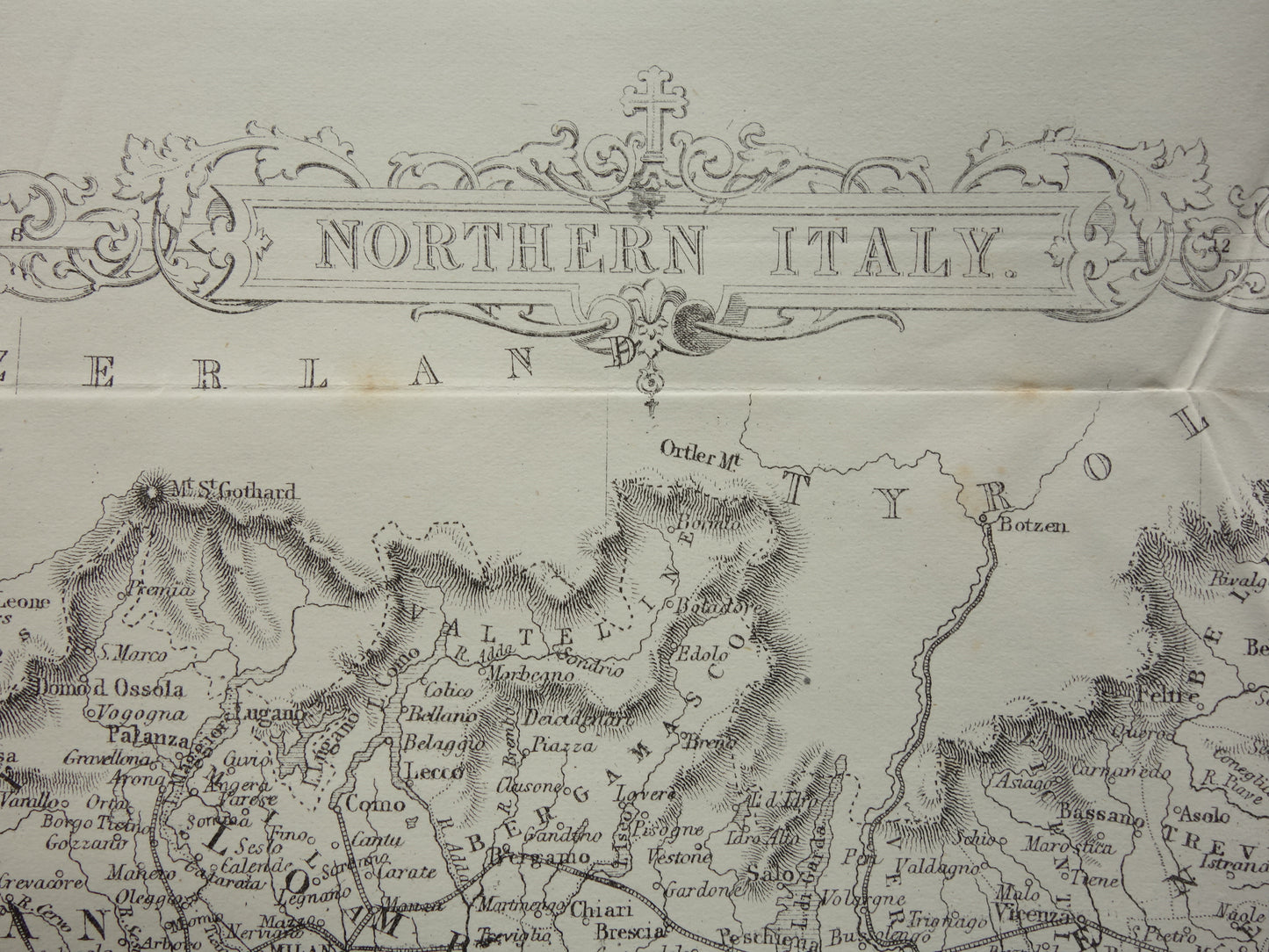John Rapkin map of Northern Italy for sale 
