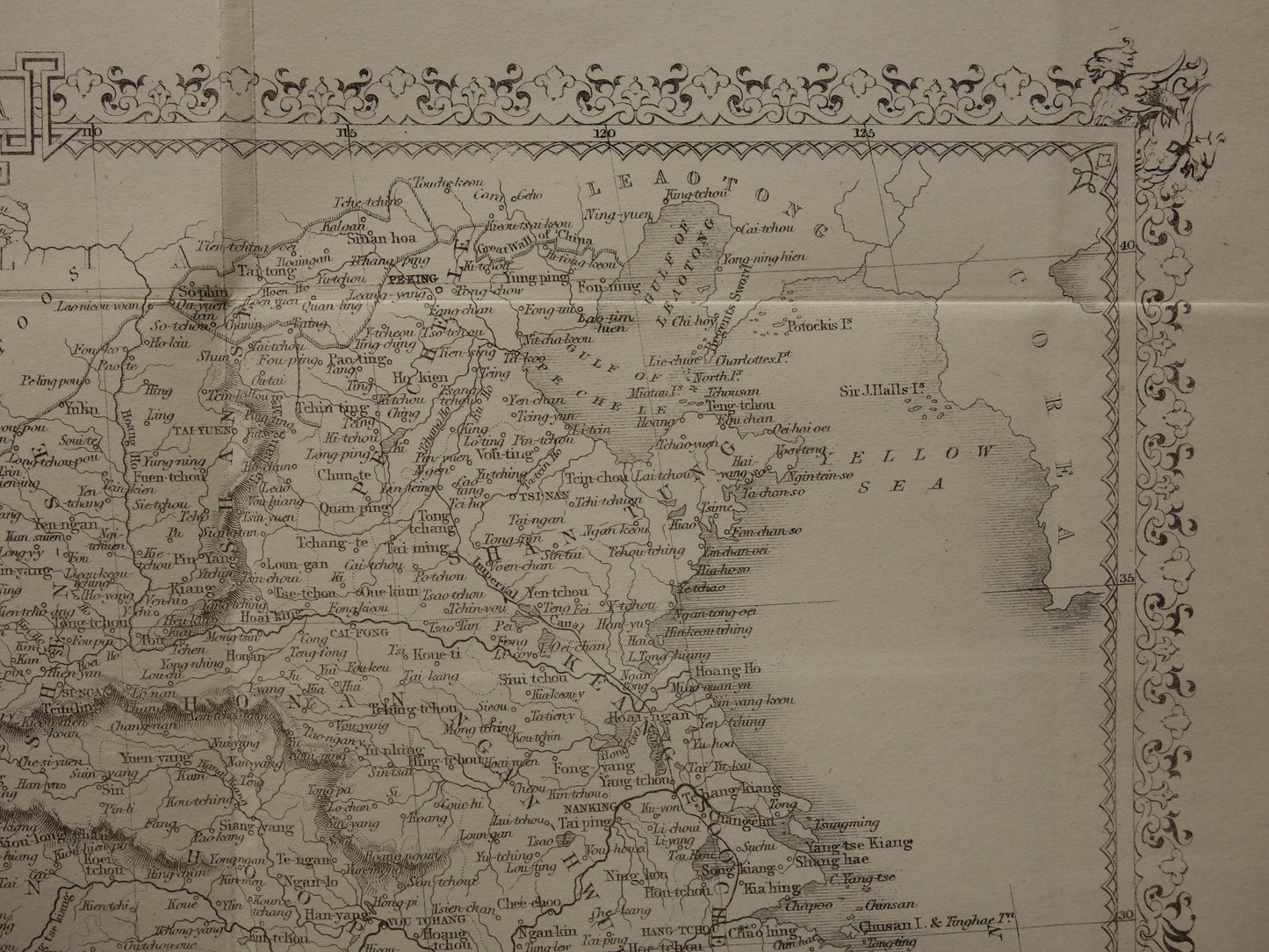 CHINA old map from 1860 original antique map China and Burma John Rapkin - Vintage English maps Myanmar
