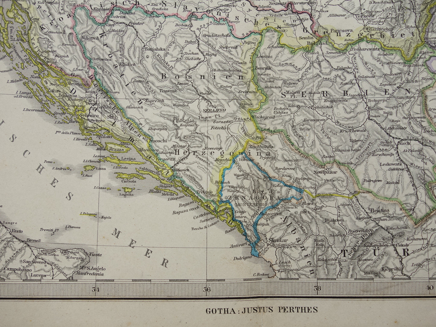 Oude kaart van Oostenrijk Hongarije uit het jaar 1886 gedetailleerde antieke landkaart met jaartal historische kaarten Oostenrijk-Hongarije