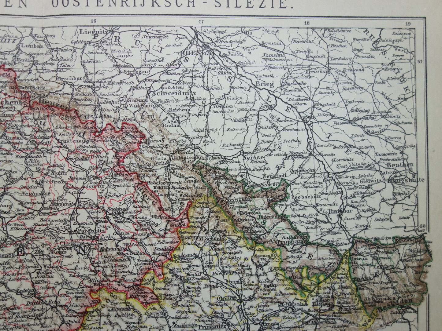 CZECH REPUBLIC old Dutch map of Czechia original vintage map of Bohemia and Moravia