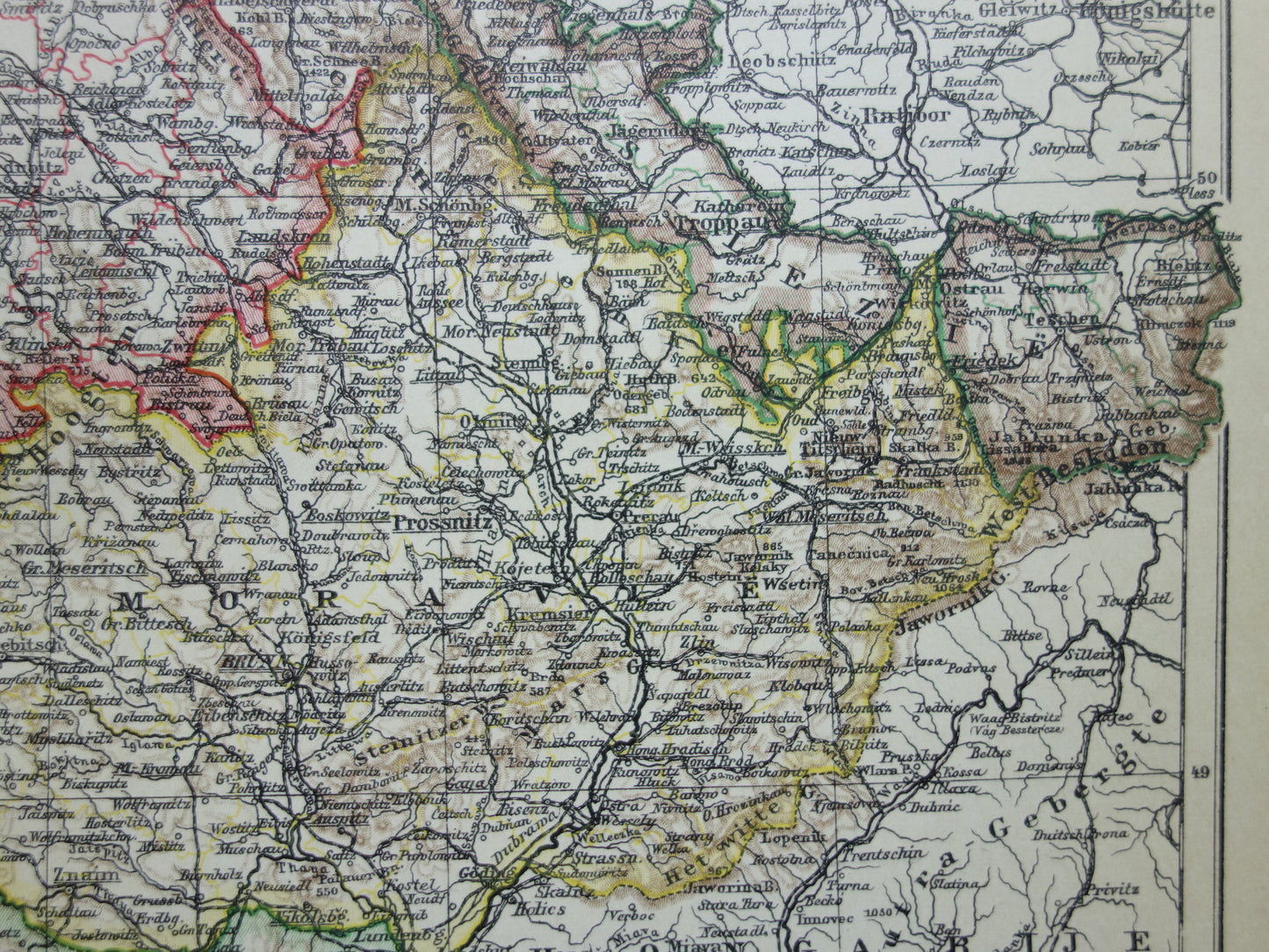 CZECH REPUBLIC old Dutch map of Czechia original vintage map of Bohemia and Moravia