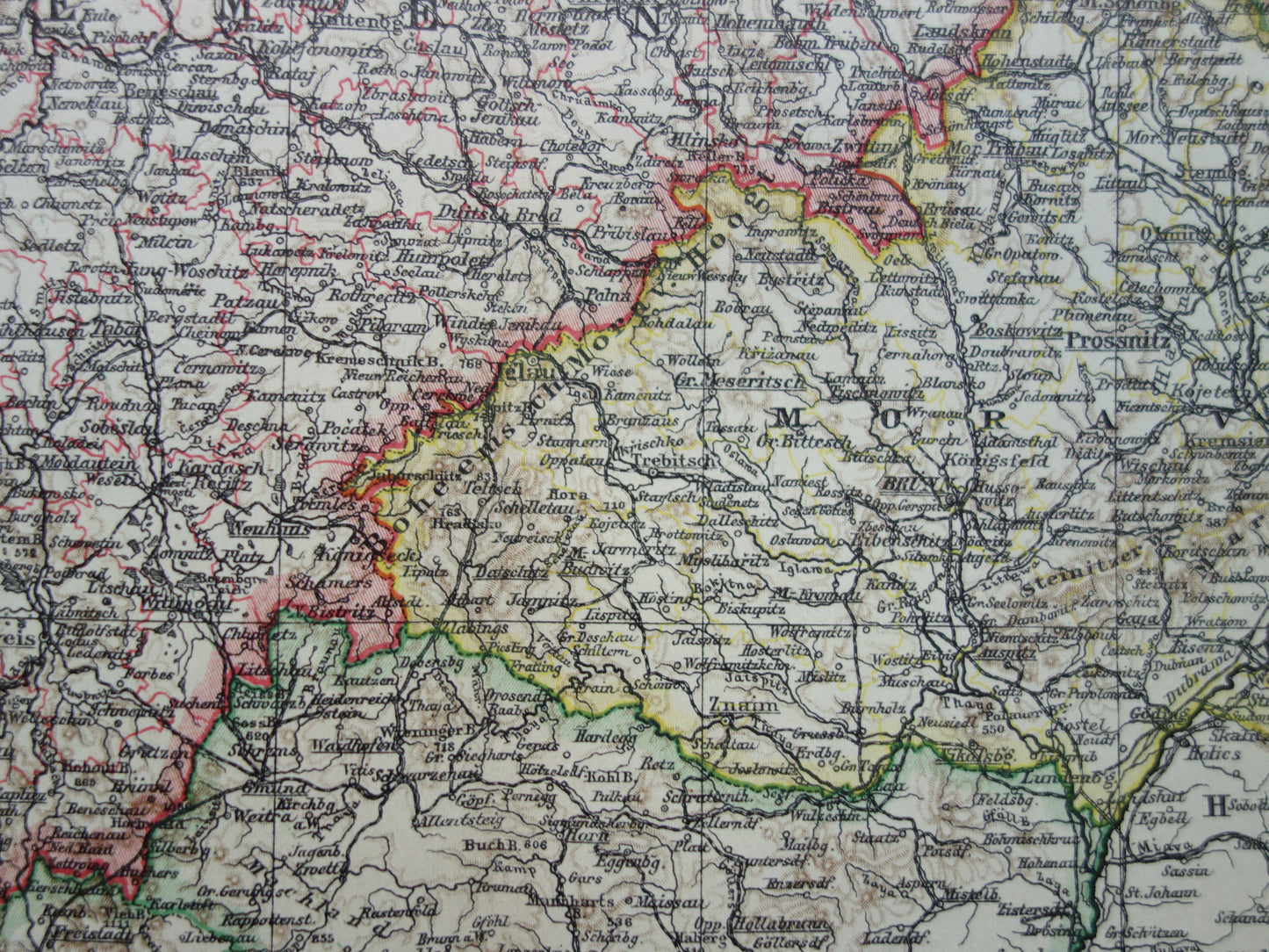 CZECH REPUBLIC old Dutch map of Czechia original vintage map of Bohemia and Moravia